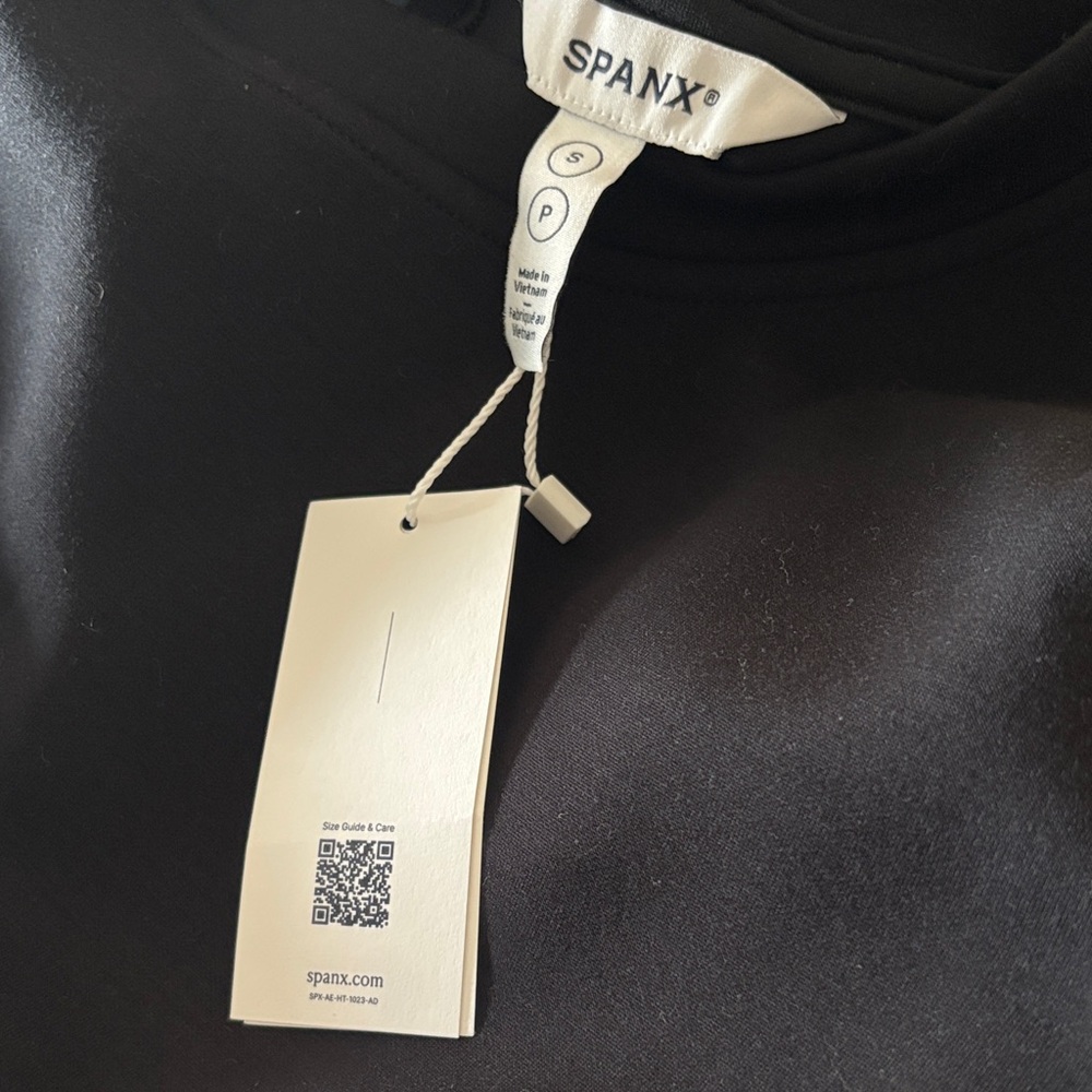 SPANX Black Air Essentials Cinched mini Dress NWT - image 4